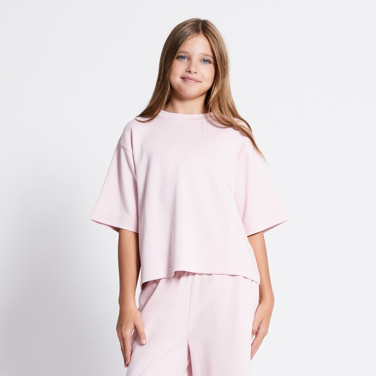 Soft lounge tee "Alyna star" Pink